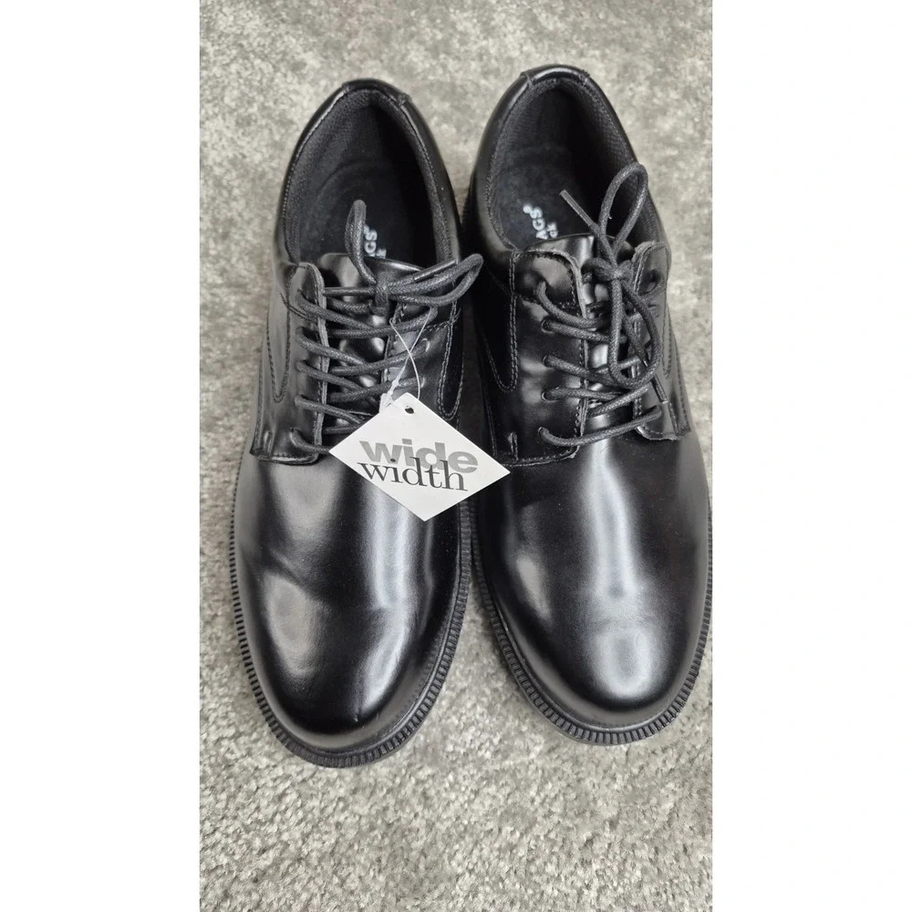 NEW‎ Deer Stags Men's Times Dress Shoe - Black - 11W Wide Width Office Business